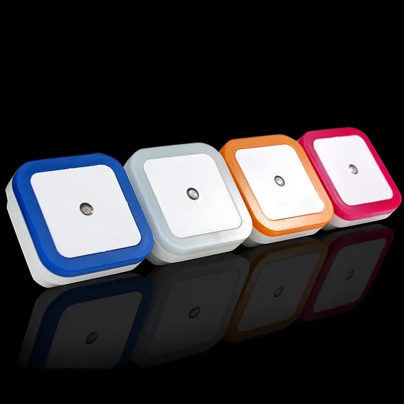 1-4pcs LED Wireless Sensor Night Light EU US Plug Mini Square Night For Baby Children Living Room Bedroom Corridor Lighting Lamp